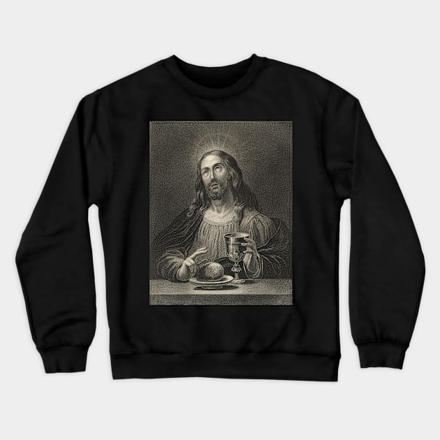 Jesus Christ, blessing the bread Crewneck Sweatshirt by artfromthepast